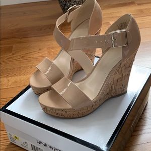 Cork wedge sandal
